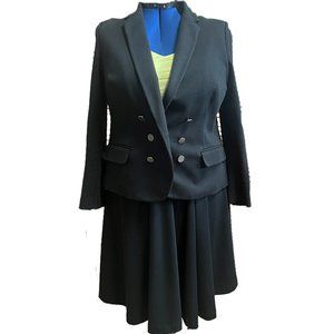 Plus Size Womens Double Breasted Black Lined Jacket Size 1x